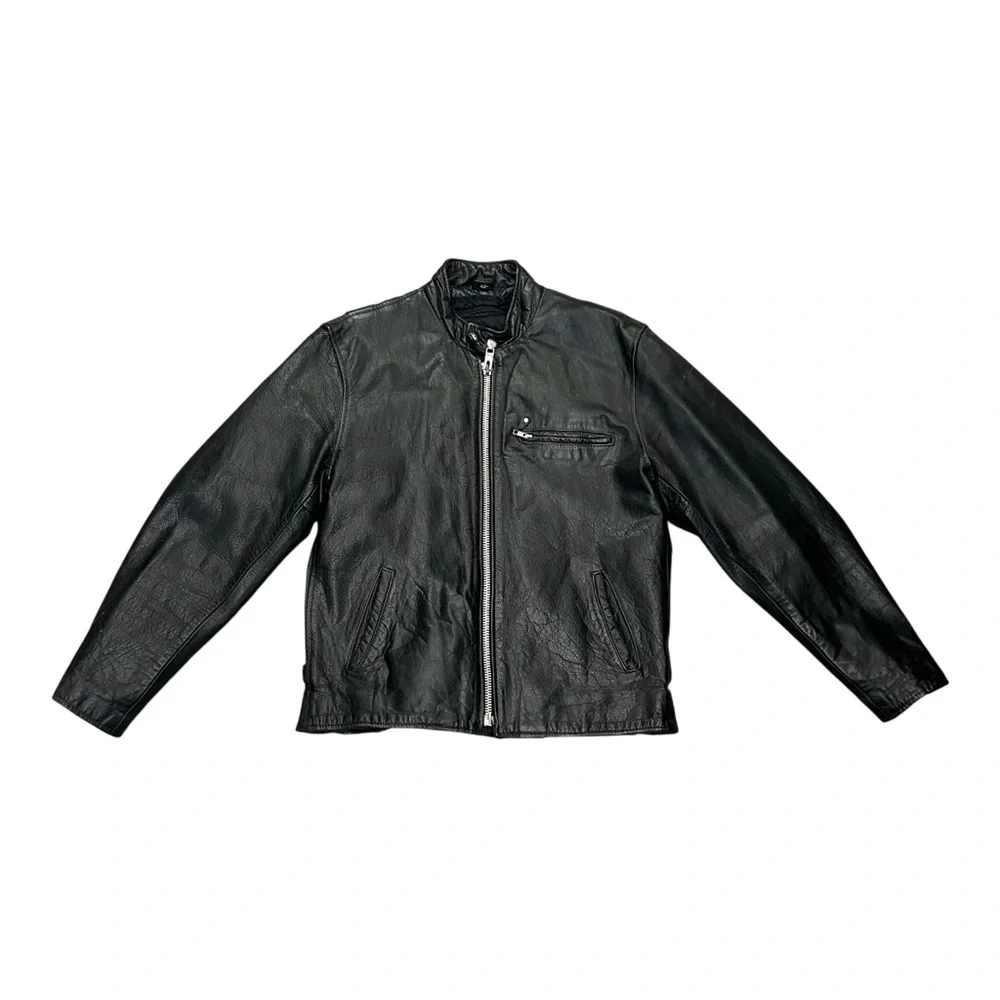 🔥🔥 Hot Leathers Genuine Leather Classic Cafe Racer Motorcycle Biker‎ Jacket